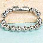 Gold Stainless Steel 8mm Bead Chain Hip Hop Bracelet