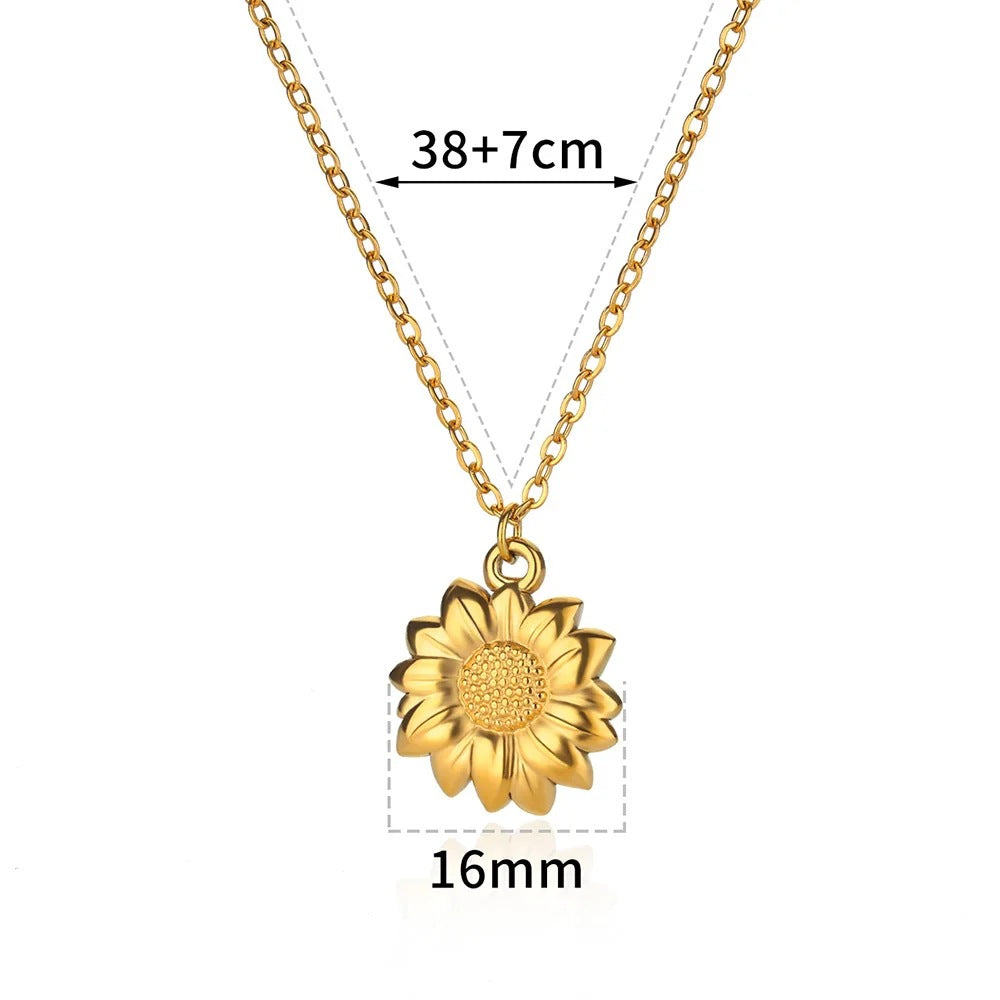Necklace #1 304 Stainless Steel Flower Necklace