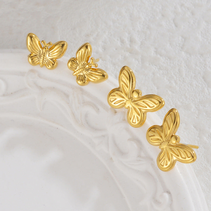 Butterfly Stainless Steel Butterfly Earrings
