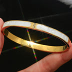 Bracelet 8# Titanium Steel Round Bracelet