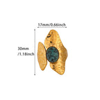 Ring #1 304 Stainless Steel Natural Stone Shaped Ring