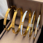 Bracelet 8# Titanium Steel Round Bracelet