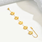 Gold Titanium Steel Petal Bracelet