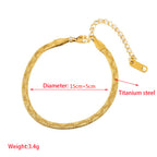 Fashion Curve Titanium Steel Snake Bone Chain Bracelet