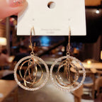 Style 1 Alloy Diamond-encrusted Teardrop-shaped Earrings