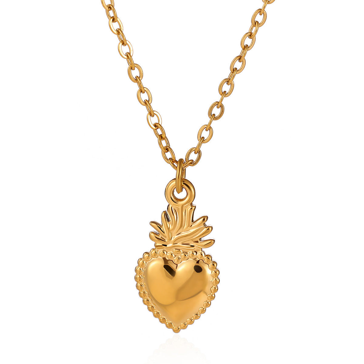 Love #8 304 Stainless Steel Heart Necklace