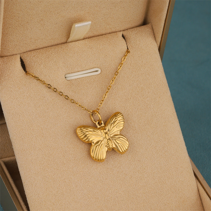 Butterfly Stainless Steel Butterfly Necklace