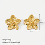 Star Earrings Glossy Waterdrop Stainless Steel Studs