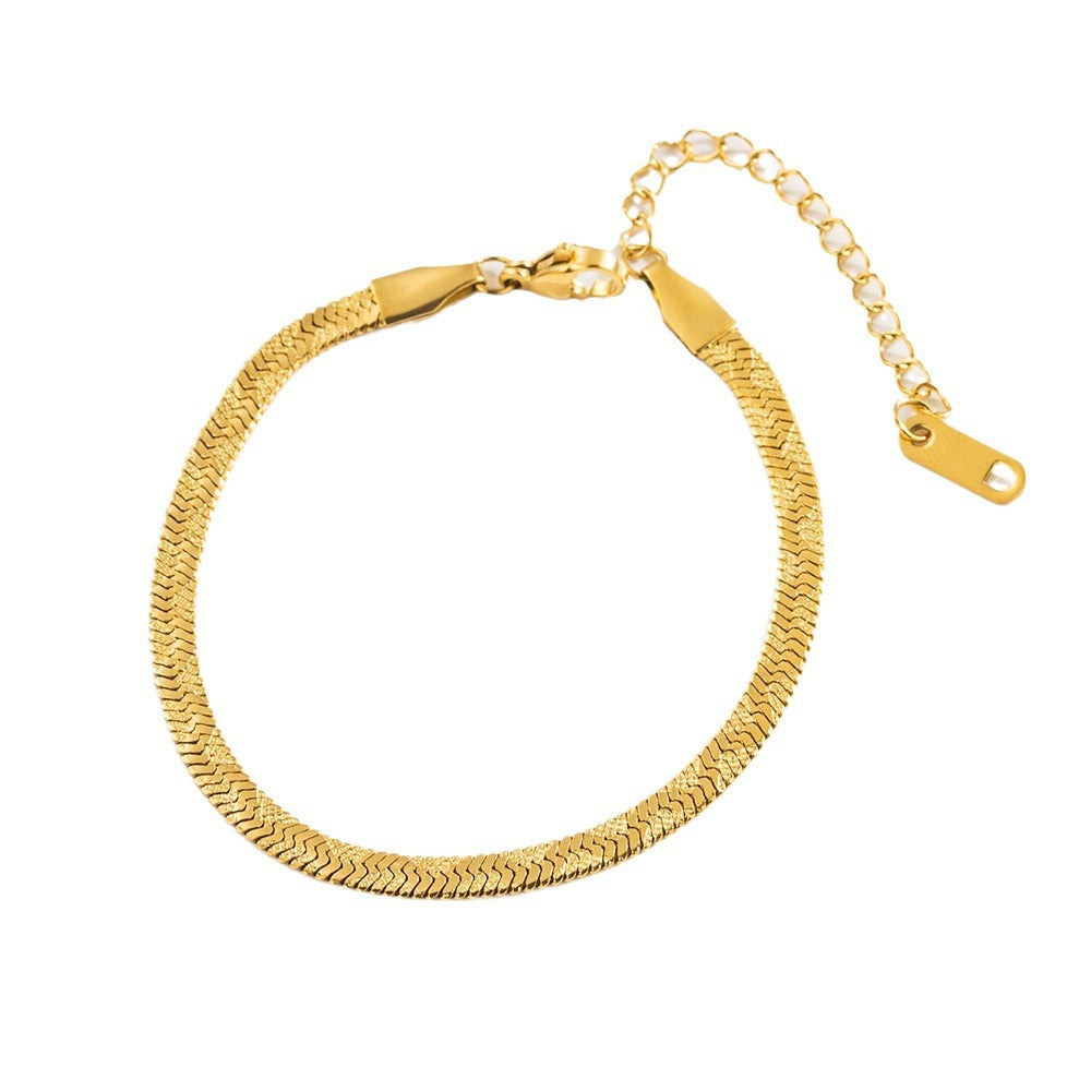 Fashion Curve Titanium Steel Snake Bone Chain Bracelet