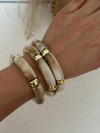 Ice Crystal White Multi-layer Bamboo Bracelet