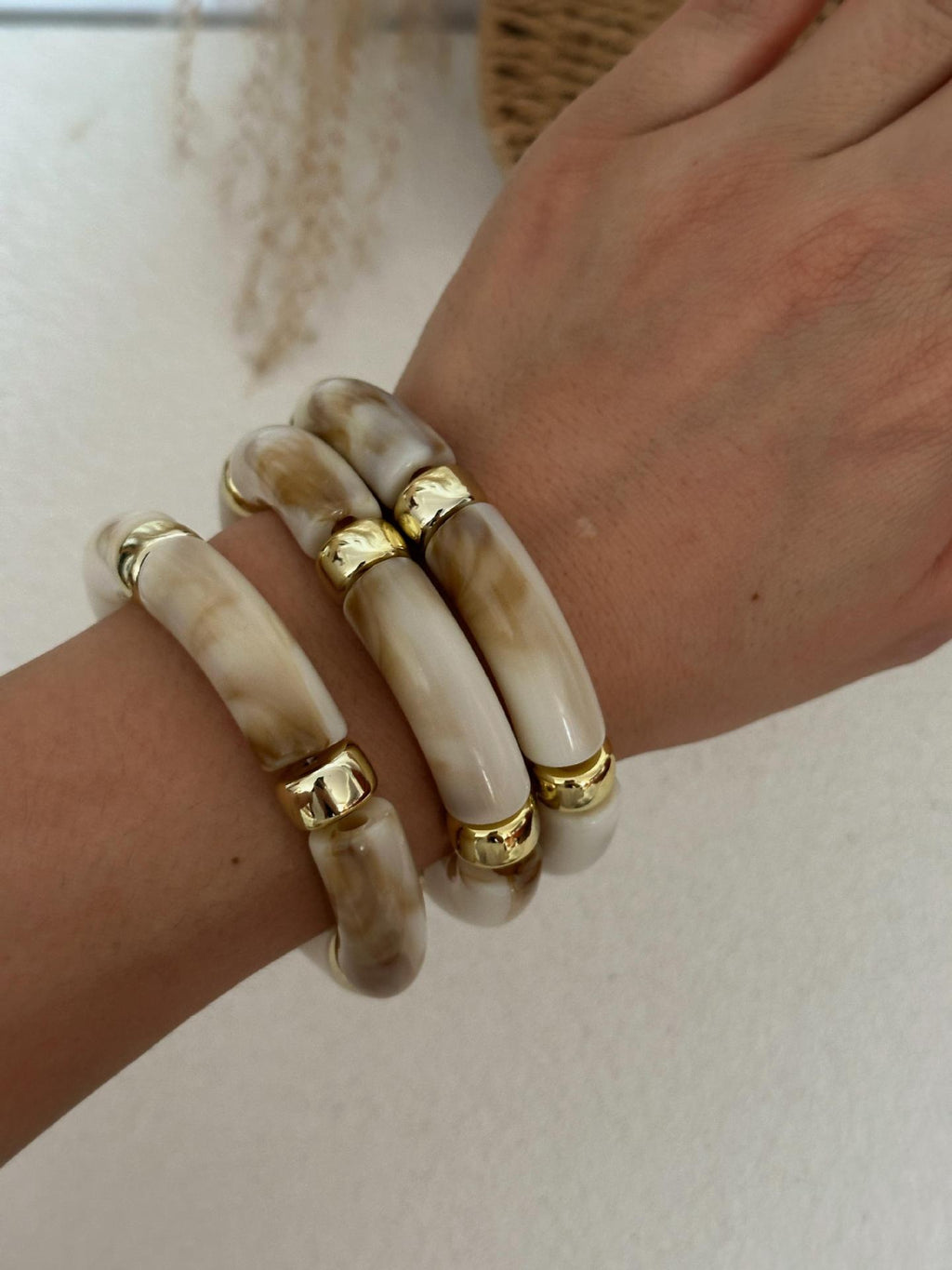 Light Brown Multi-layer Bamboo Bracelet