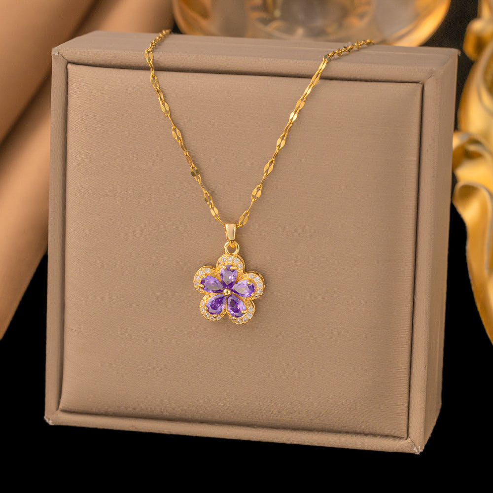 Hollowed-out Teardrop Set 2025 Sparkling Zircon Luxury Choker Necklace