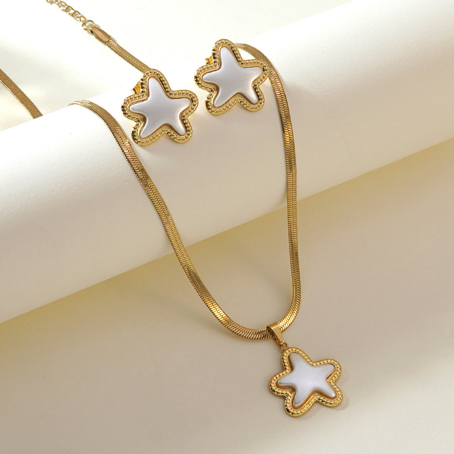 Necklace 304 Stainless Steel Pearl Heart Necklace