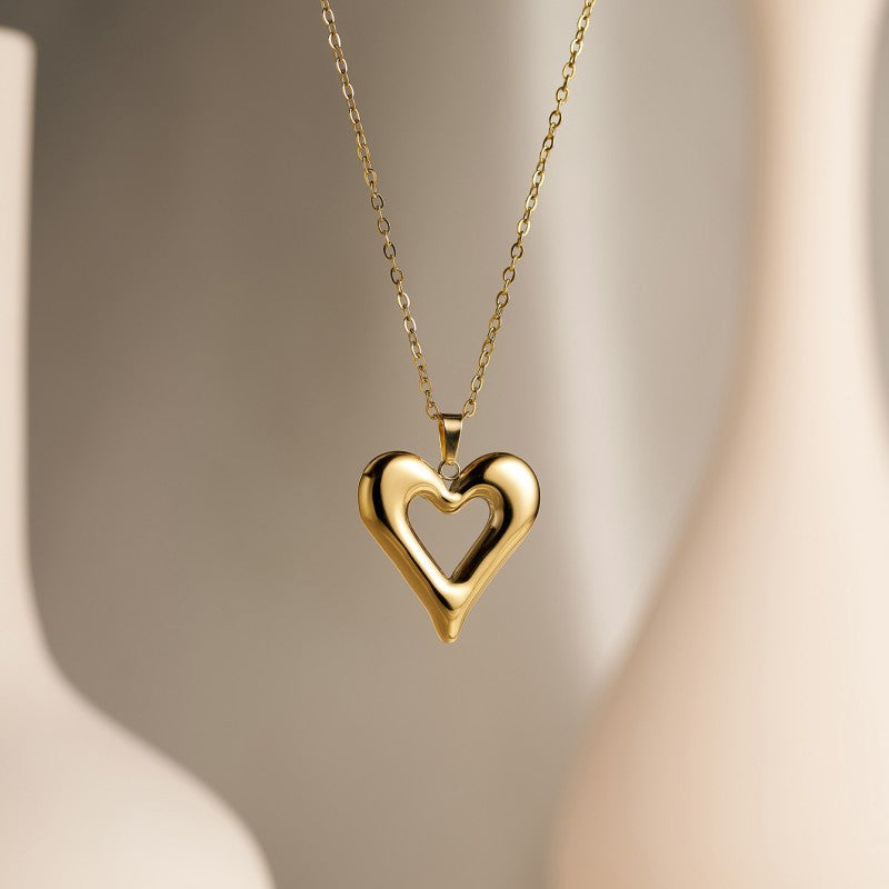 Love Stainless Steel Heart Necklace