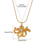 Necklace #1 304 Stainless Steel Flower Necklace