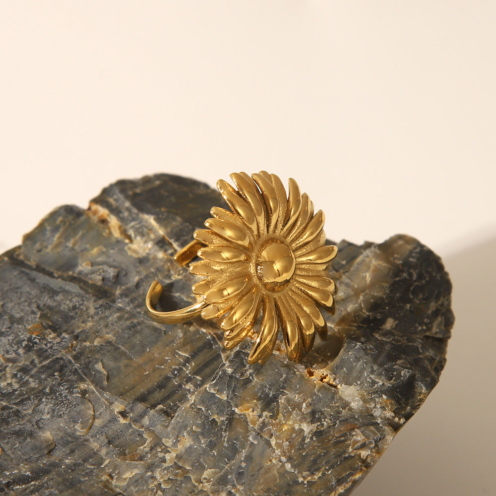 Ring Stainless Steel Flower Ring