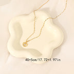 Lip Chain Stainless Steel Diamond Heart Necklace