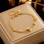 Bracelet #9 Stainless Steel Diamond-encrusted Butterfly Bracelet