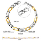 Gold Stainless Steel Chain Bracelet