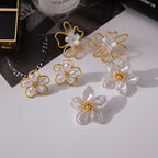 Earrings 3# Stainless Steel Petal Earrings