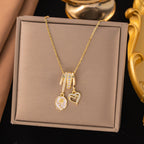 Violet Four-leaf Clover Necklace 2025 Sparkling Zircon Luxury Choker Necklace