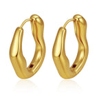 Gold Stainless Steel Irregular Earrings