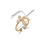 Ring #5 304 Stainless Steel Diamond-set Cross Ring