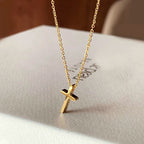 Gold Cross Necklace Titanium Steel Cross Necklace