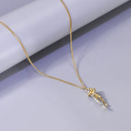 Gold-circle Snake Chain Titanium Steel Color Matching Hug Necklace