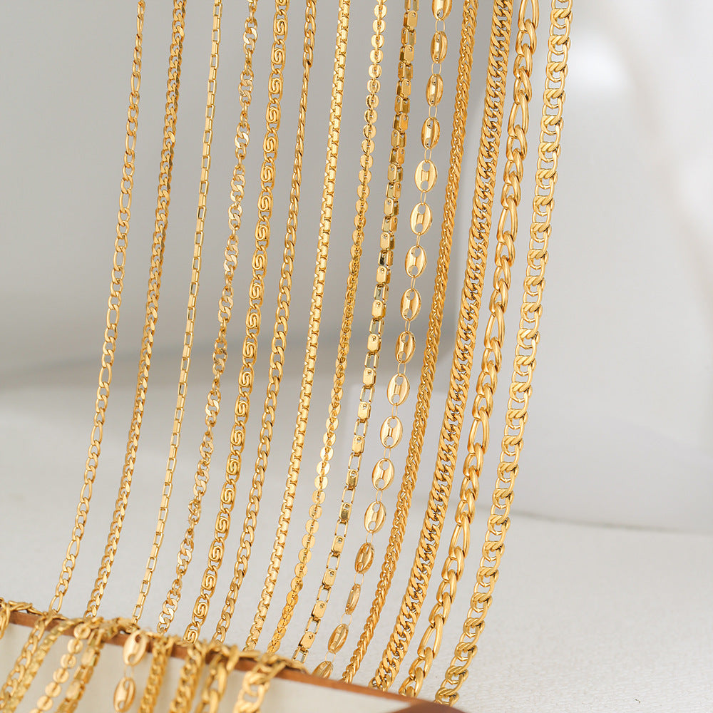 13# Stainless Steel Geometric Chain Necklace