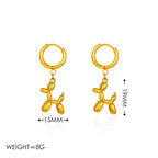 Gold + Puppy Necklace Titanium Steel Cat Balloon Dog Necklace