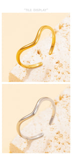 Gold Stainless Steel Irregular Ring