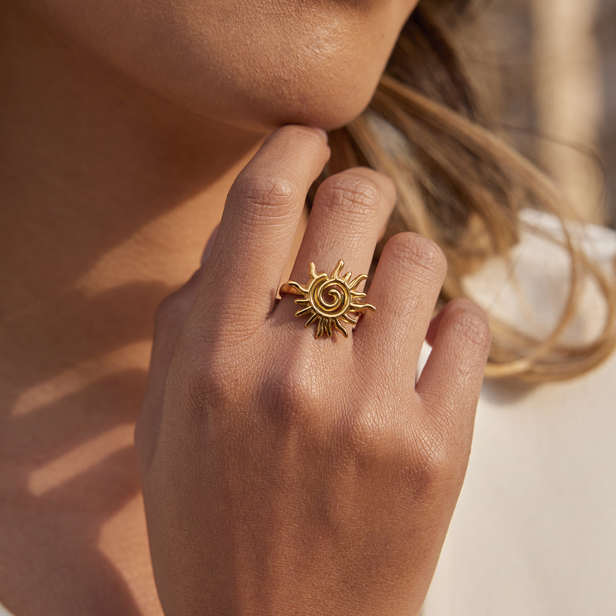 Ring #2 Stainless Steel Sun Ring
