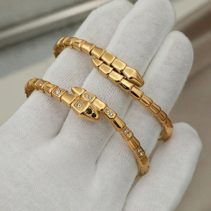 Snake Without Brick Titanium Steel Snake Bracelet