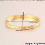 Bracelet #1 Titanium Steel Diamond-encrusted Round Bracelet