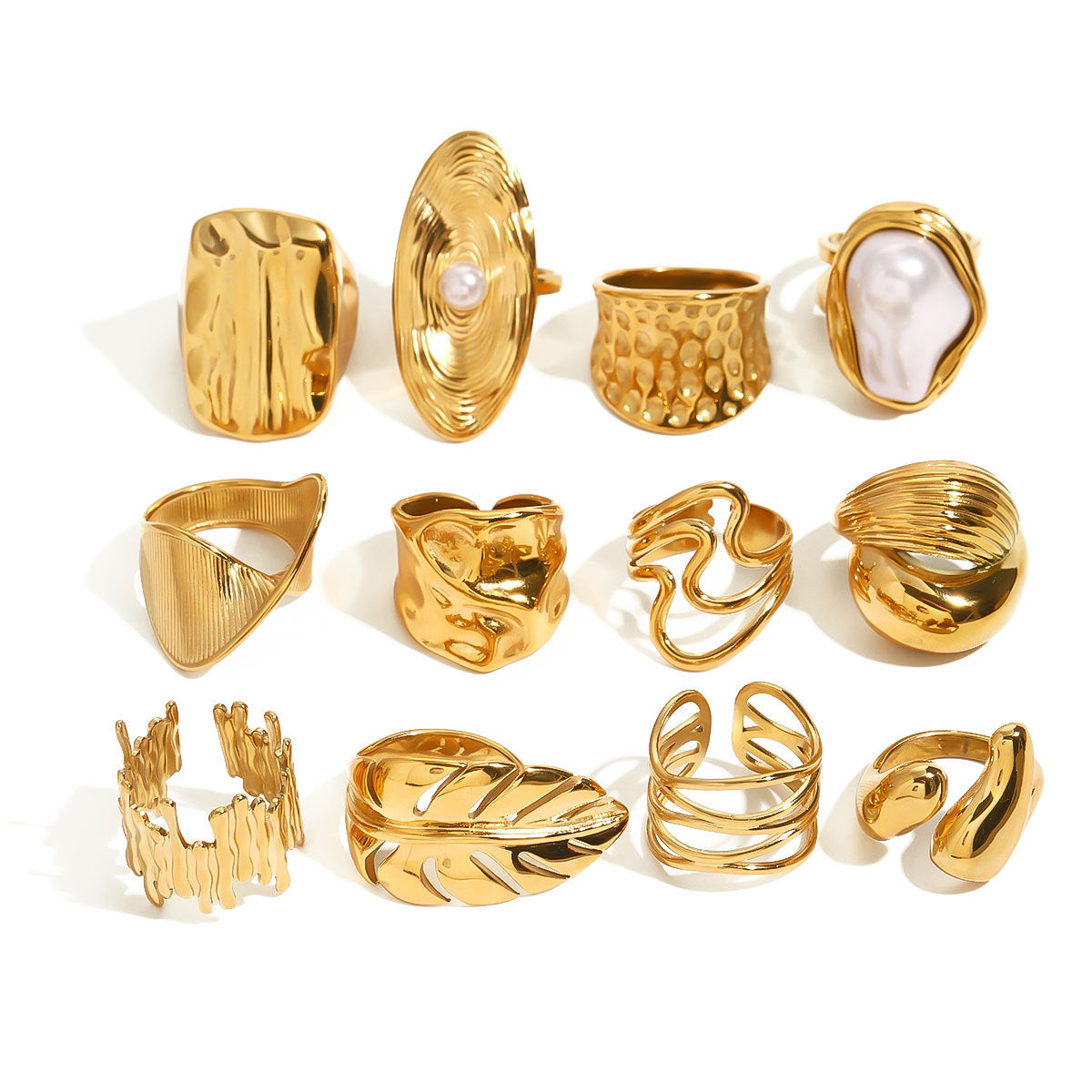 Ring 2# Stainless Steel Irregular Ring