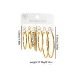 Rotating Round Earrings Large Hoop Heart Star Stainless Steel Earrings
