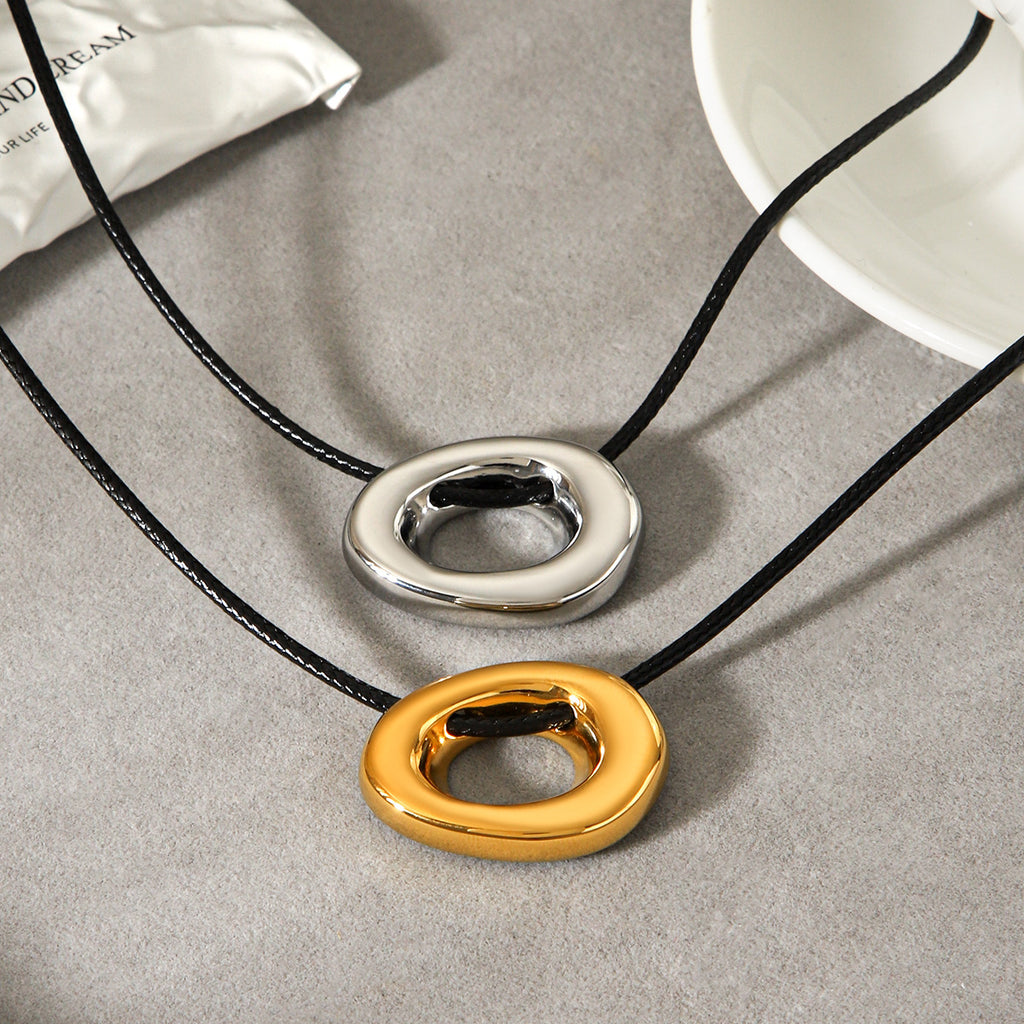Gold Hollow Design Tarnish Free Steel Necklace