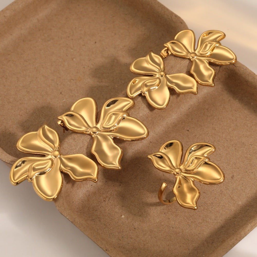 Ring Stainless Steel Flower Ring