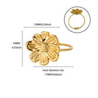 Ring #8 304 Stainless Steel Flower Ring