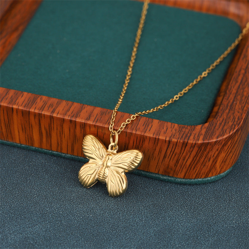 Butterfly Stainless Steel Butterfly Necklace