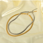 Fashion Silver Stainless Steel Snake Bone Chain Necklace