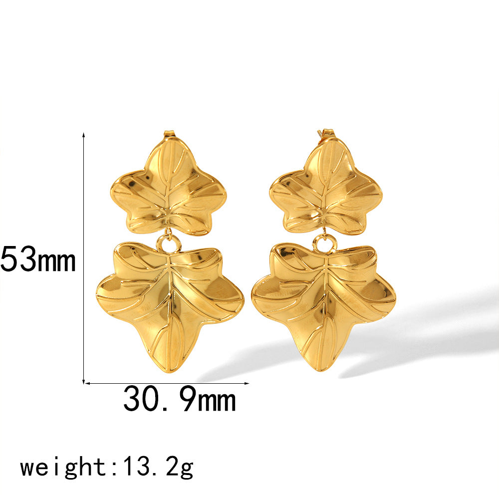 Fashion 14# Stainless Steel Geometric Earrings