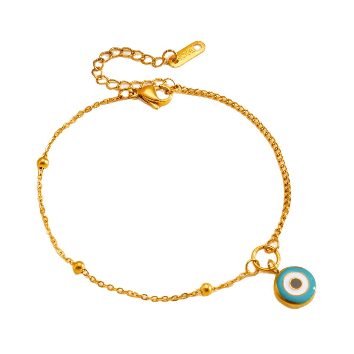 Gold Stainless Steel Eye Anklet