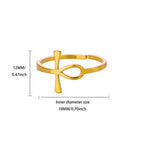 Ring #5 304 Stainless Steel Diamond-set Cross Ring