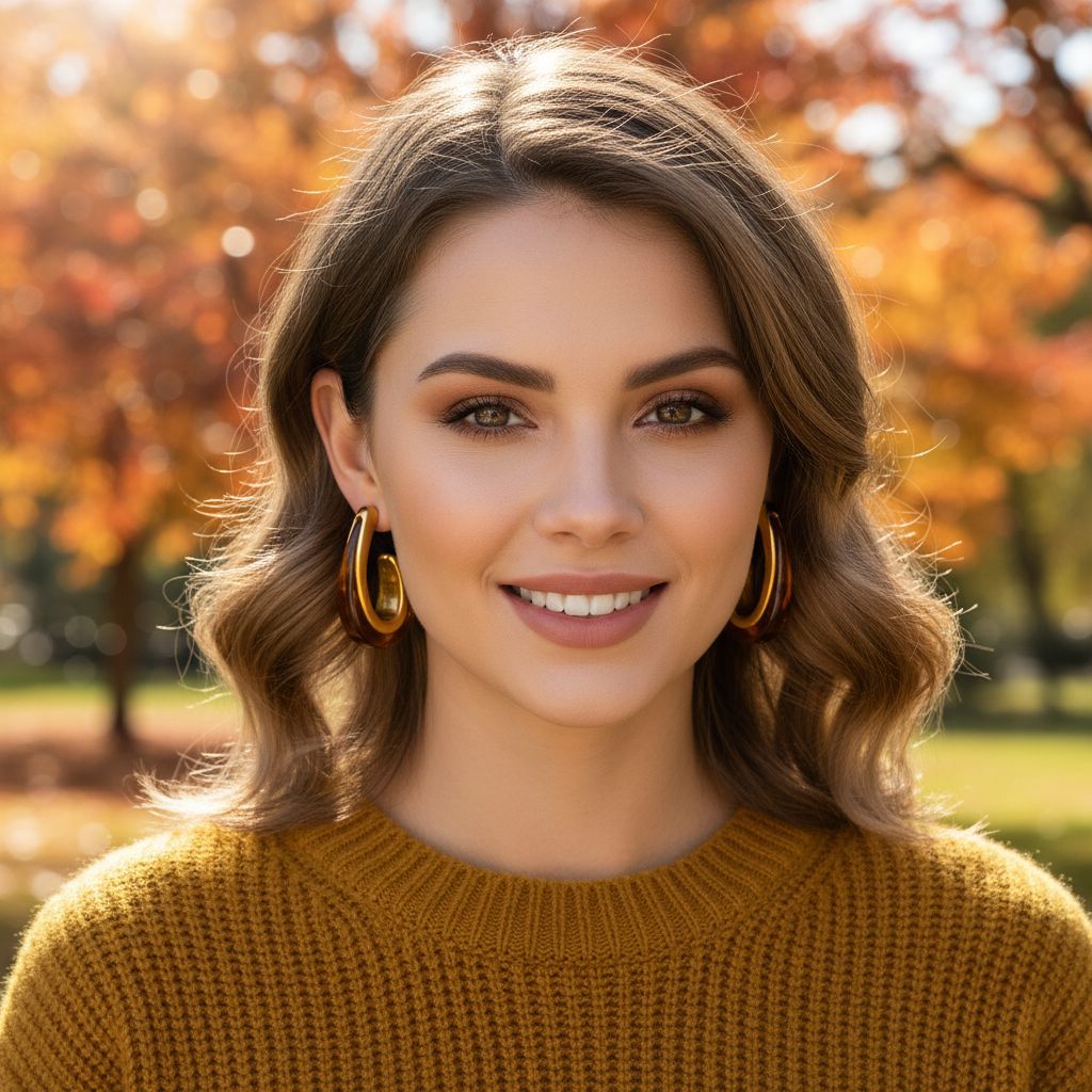 Gold Titanium Steel Stainless Steel Resin Curved C Shaped Earrings