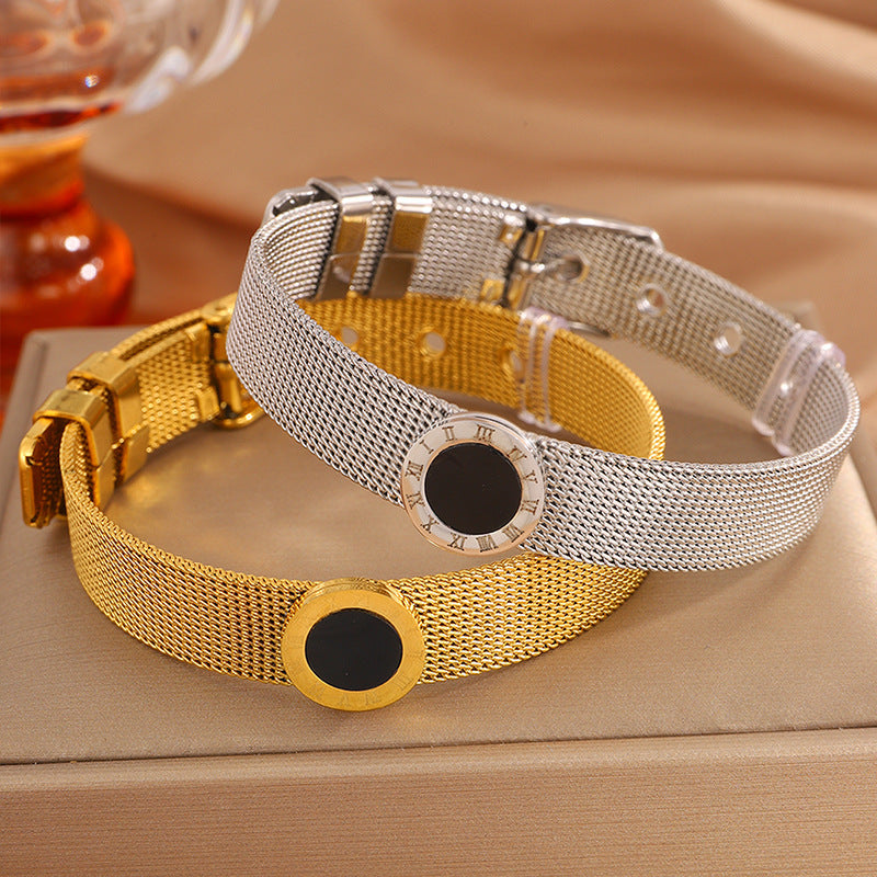 Gold Roman Shell Strap Stainless Steel Watch Straps And Bracelets