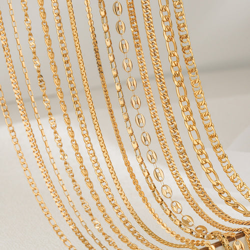 13# Stainless Steel Geometric Chain Necklace