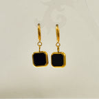 Gold Stainless Steel Square Hoop Earrings