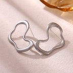 Gold Irregular Lines Statement Personality Minimalist Earrings